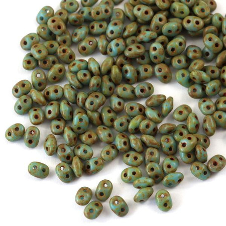 SuperDuo 2.5x5mm Blue Tuorquoise Picasso [5g]