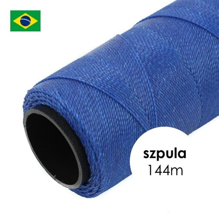 Sznurek do makramy brazylijski woskowany Cobalt 1mm [szpula 144m]