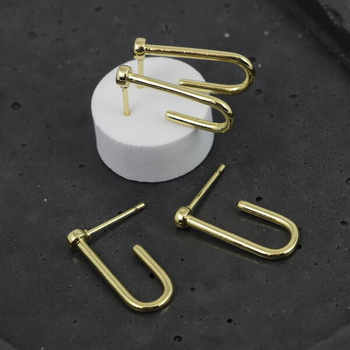 Bigle sztyfty do kolczyków syrenki złote 20x10mm [para]