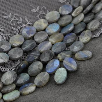 Labradoryt owal fasetowany 14x10mm