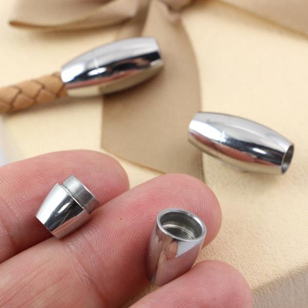 Zapięcie magnetyczne oliwka stal szlachetna 5mm