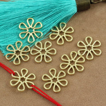 Łącznik zawieszka kwiat złoty 18mm