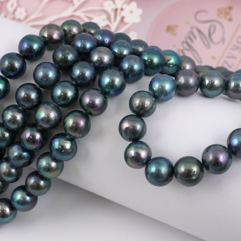 Perła słodkowodna fioletowa kula 10mm