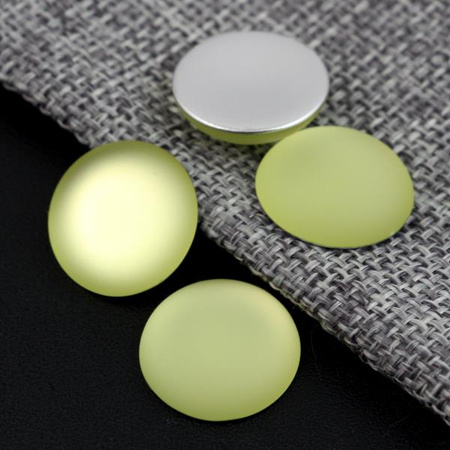 Kaboszon Lunasoft moneta citrine 18mm