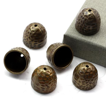 Tulejka metalowa młotkowana mosiężna 14mm