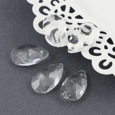 Kryształek szklany łezka fasetowana crystal 22x13mm
