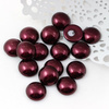 Glass Pearl Cabochon Burgundy 14mm