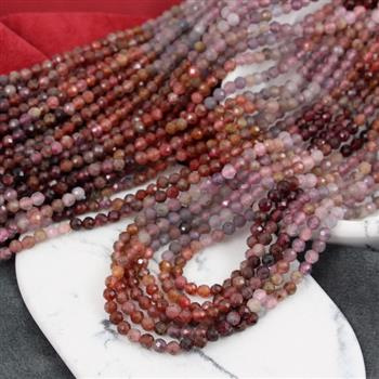 Spinel mix kolorów kula fasetowana 4mm [sznur 39cm]