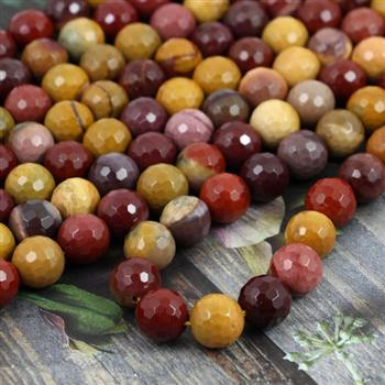 Jaspis mokait kula fasetowana 10mm