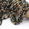 Agat trawiony czarno-żółty kula gładka 6mm [sznur 38cm]