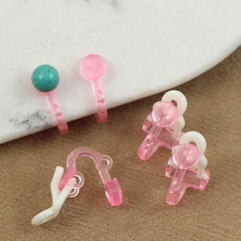 Baza klipsów akrylowa z lupikiem  15mm [1para]