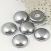 Glass Pearl Cabochon Light Grey 18mm