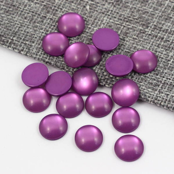 Kaboszon akrylowy moneta fioletowa 12mm