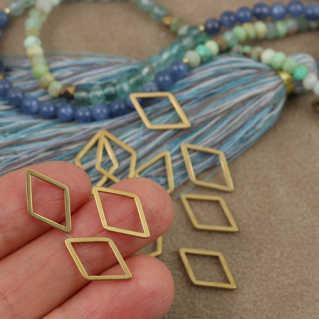 Geometrix baza łącznik romb stal szlachetna pozłacana 16x10mm