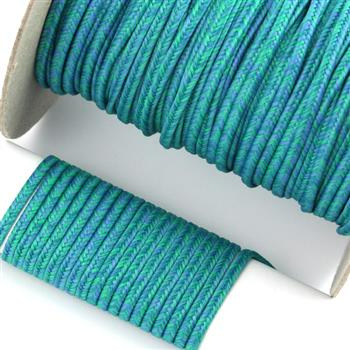 Sznurek sutasz POLSKI 3mm melanż szmaragd + morski + niebieski [1metr]