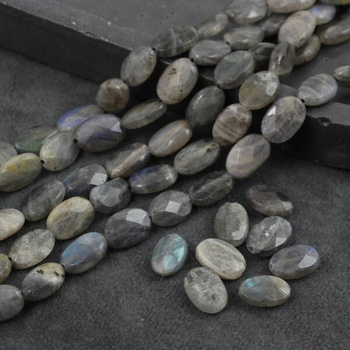 Labradoryt owal fasetowany 12x8mm