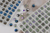 5062 Swarovski Metallic Blue Round Spike Bead 5,5mm - 1 hole [2szt]