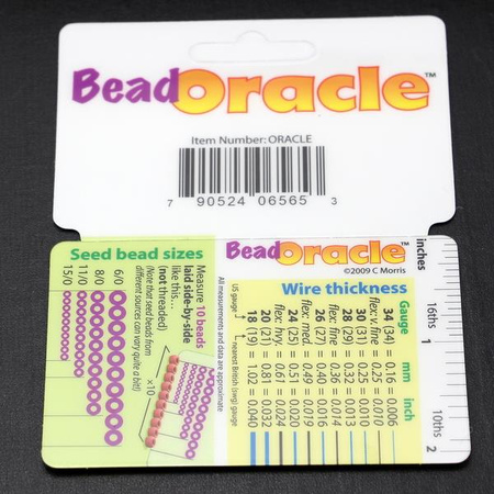 Karta - pomoc do mierzenia wielkości koralików Bead Oracle