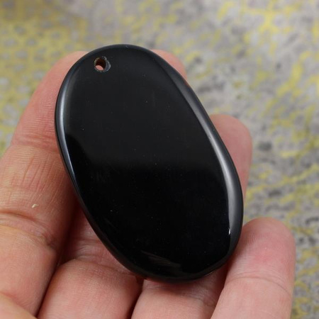 Agat zawieszka owal pomarańczowy 55x35mm