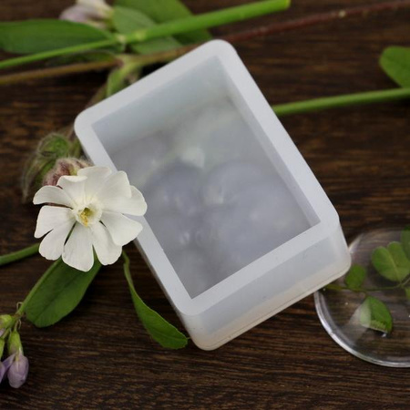 Forma silikonowa do odlewów z żywicy kaboszon fakturowany 38x25mm