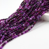 Agat fioletowy kula gładka 4mm [sznur 38cm]