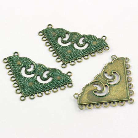 Baza naszyjnika metalowa mosiądz patynowany 62x37mm