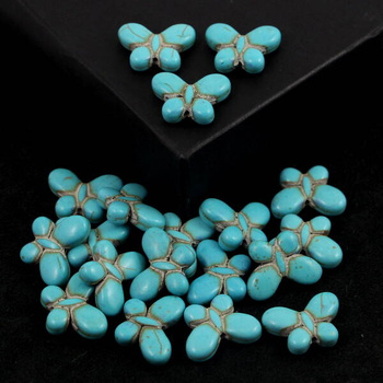 Howlit turkusowy motyl 20x15mm