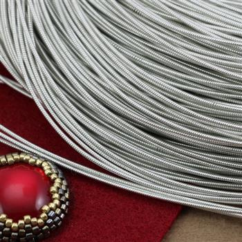 Bajorek do haftu twardy - srebrny 1mm [ 4g ]