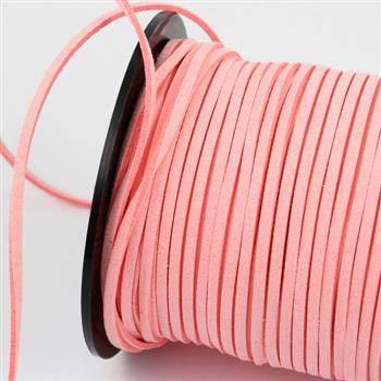 Rzemień zamszowy płaski morelowy 3x1mm [1metr]