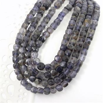 Iolit kostka fasetowana 4mm [10szt]