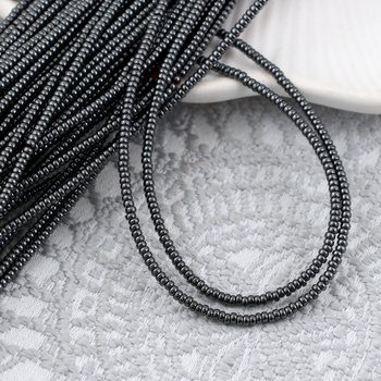 Hematyt grafitowy oponka gładka 2x1mm [sznur 39cm]