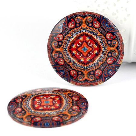 Kaboszon szklany z grafiką moneta 58mm