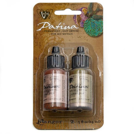 Patyna farby do powlekania metali ROSE GOLD, WHITE GOLD 2x14ml