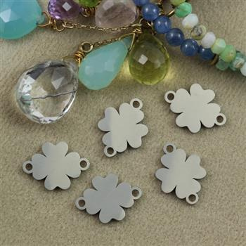 Zawieszka łącznik koniczyna stal szlachetna 15x11mm