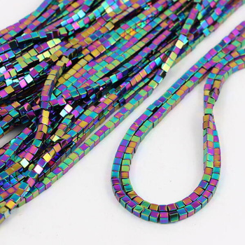 Hematyt tęczowy kostka 3mm [sznur 40cm]