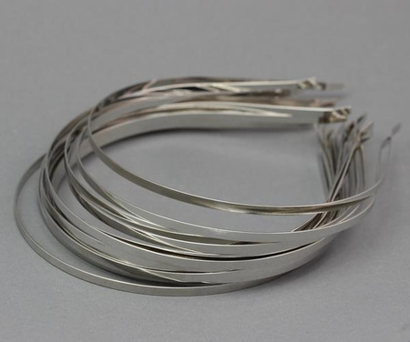 Baza opaski do włosów srebrna 3mm