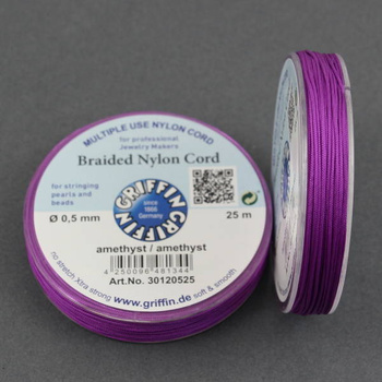 Griffin sznurek nylonowy fioletowy 0,5mm [1 szpula/25 m]