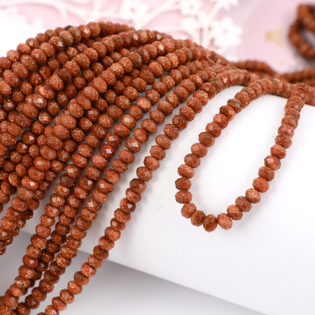 Piasek pustyni oponka fasetowana 4x3mm [sznur 38cm]