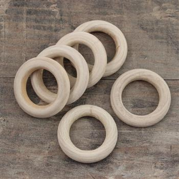 Drewniany ring surowy 30mm