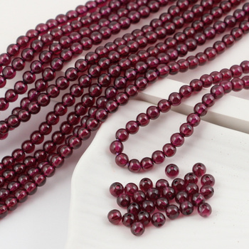 Granat kula gładka 4mm [10szt]