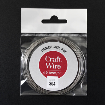 Drut ze stali szlachetnej 304 0,4mm/5m