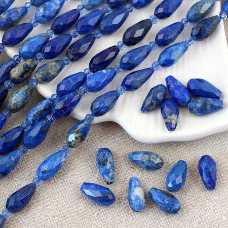 Lapis lazuli kropla fasetowana 16x8mm