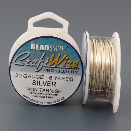 Beadsmith Drut miedziany SILVER 0,8mm/5,5m