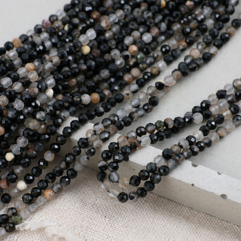 Kwarc rutylowy kula fasetowana 3mm [sznur 38cm]