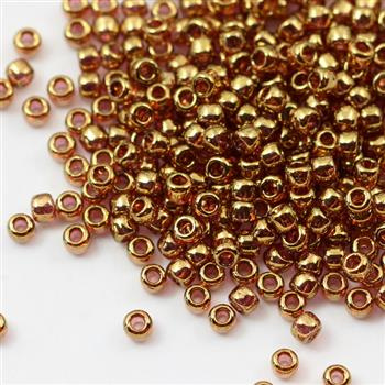 Toho Round 8/0 Gold-Lustered Transparent Pink [10g]