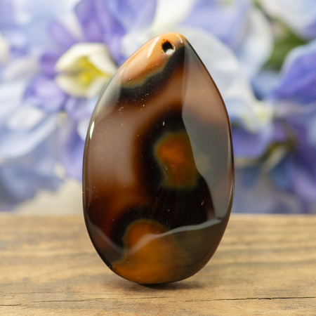Zawieszka agat łezka 51x30mm