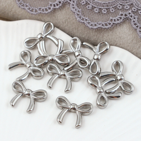 Zawieszka łącznik kokardka stal szlachetna 16x12mm