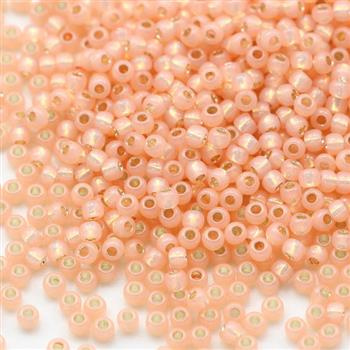 Toho Round 11/0 PermaFinish - Silver-Lined Milky Peach [10g]