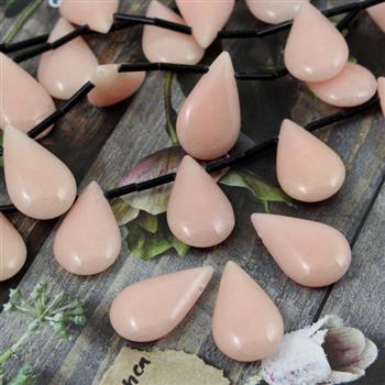 Jadeit łezka jasnoróżowa 24x14mm