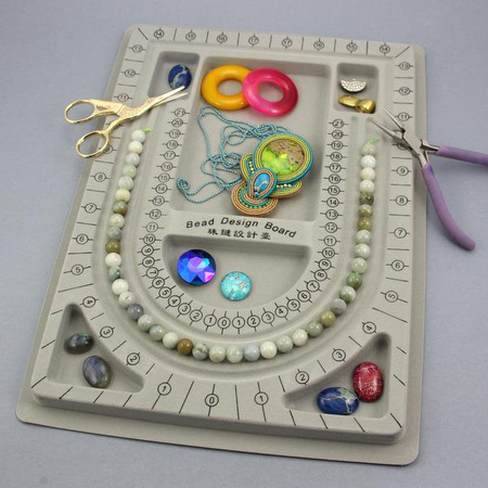 Taca / tablica do projektowania biżuterii szara 33x24cm